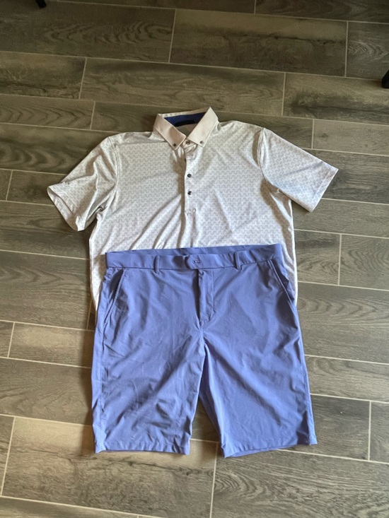 Greyson Other - Greyson Light Gray Patterned Polo Shirt